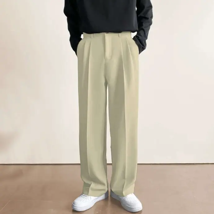 ADIRE LUXE Men Loose Fit Grey Lycra Blend Trousers