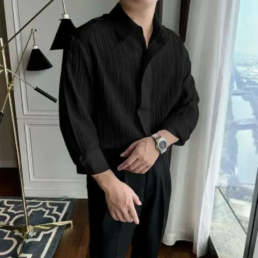 Adire Luxe  Men Regular Fit Striped Spread Collar Casual Shirt